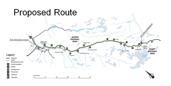 Icefields Trail Map